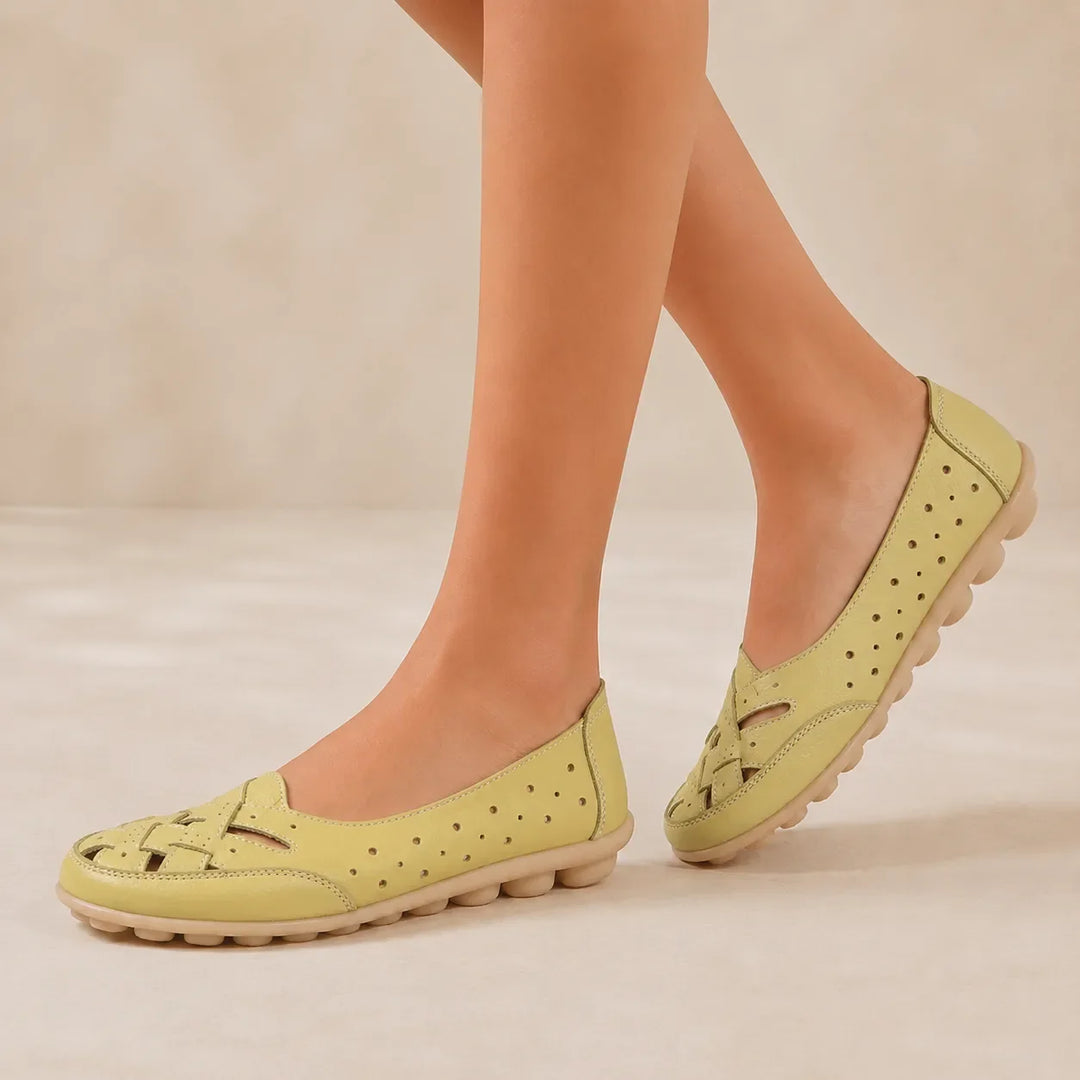 Wearbella – Perforowane Wykonane Z Tkaniny Niskie Mokasyny