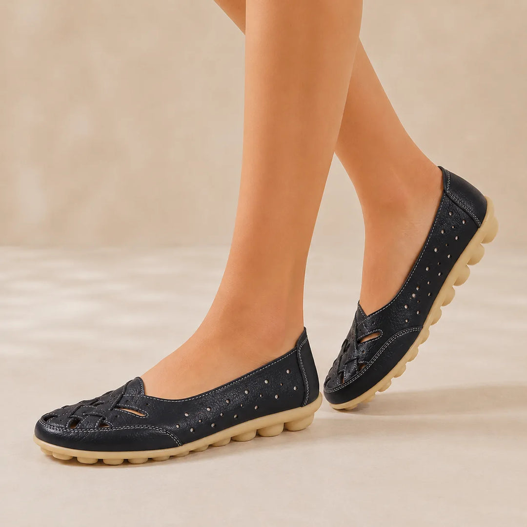Wearbella – Perforowane Wykonane Z Tkaniny Niskie Mokasyny