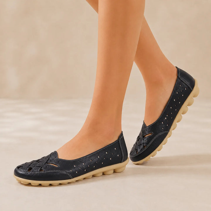 Wearbella – Perforowane Wykonane Z Tkaniny Niskie Mokasyny