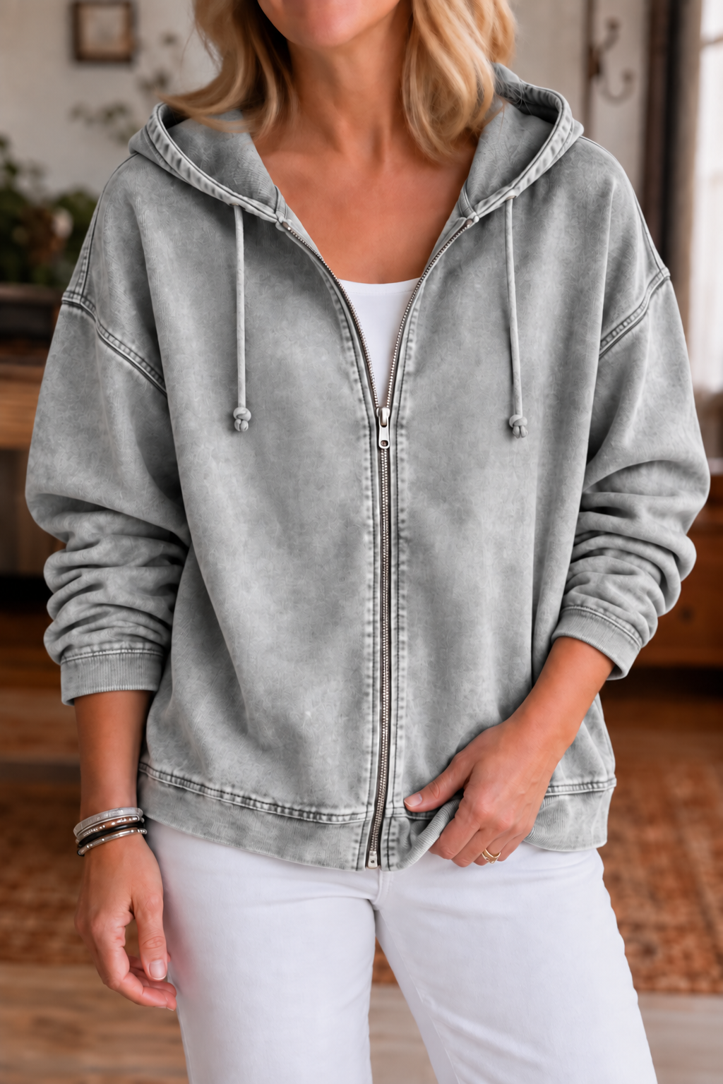 Rethread – Prana Bluza z Kapturem na Zamek
