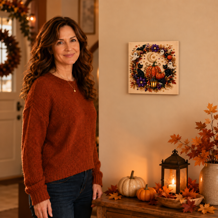 Beadory – Zestaw do tworzenia biżuterii na Halloween z perłowymi koralikami, przytulna sztuka ścienna DIY