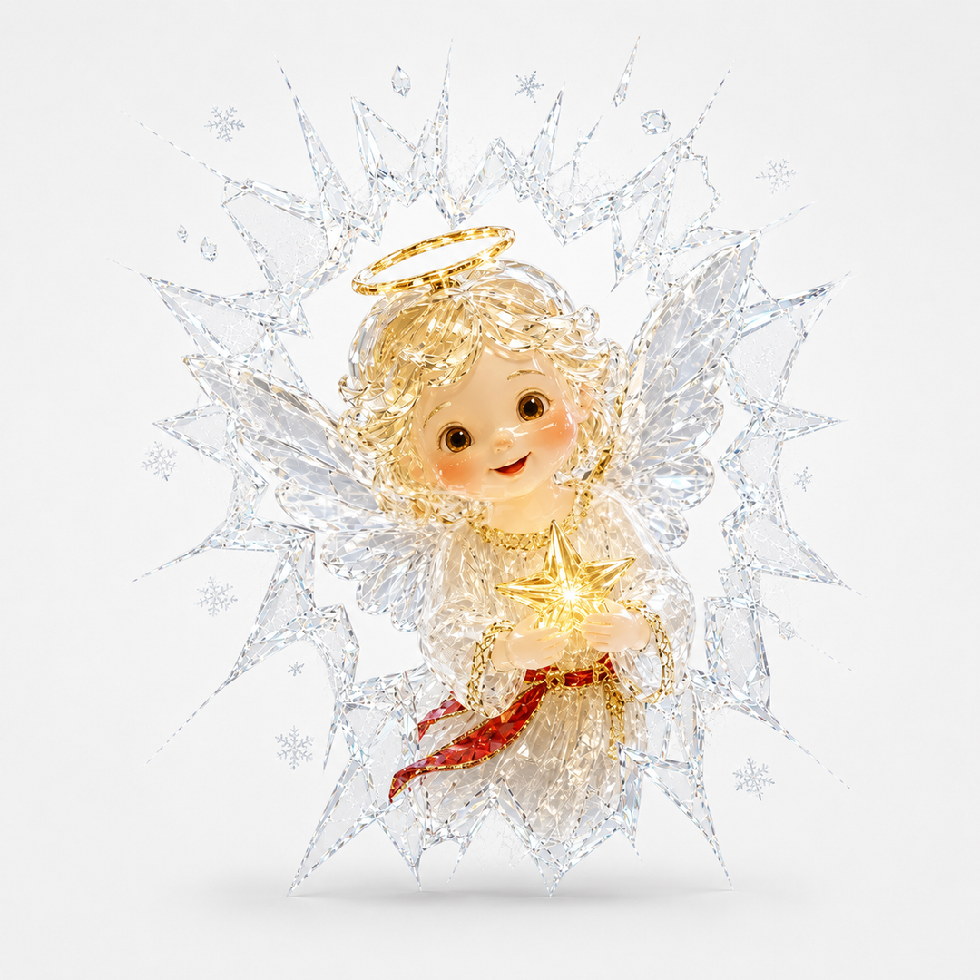 Frostcrack – 3D Przyklejka na Okno z Pękniętym Szkłem na Boże Narodzenie