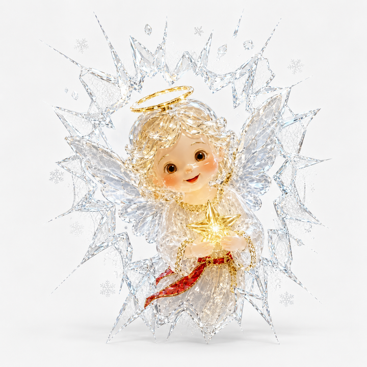Frostcrack – 3D Przyklejka na Okno z Pękniętym Szkłem na Boże Narodzenie