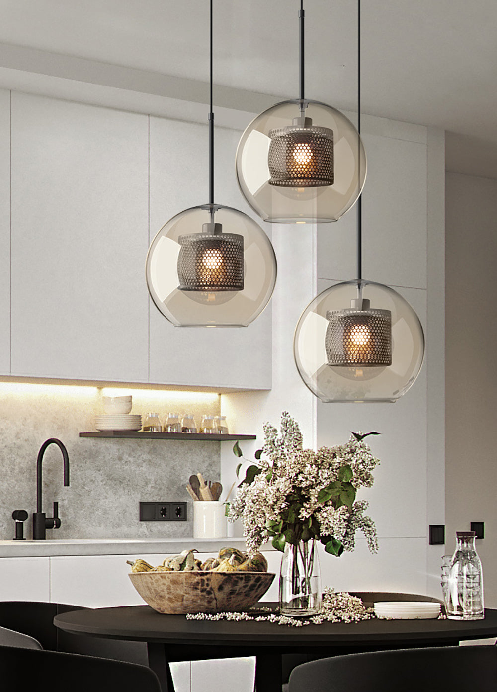 Szklana Lampa Wisząca Chiswick