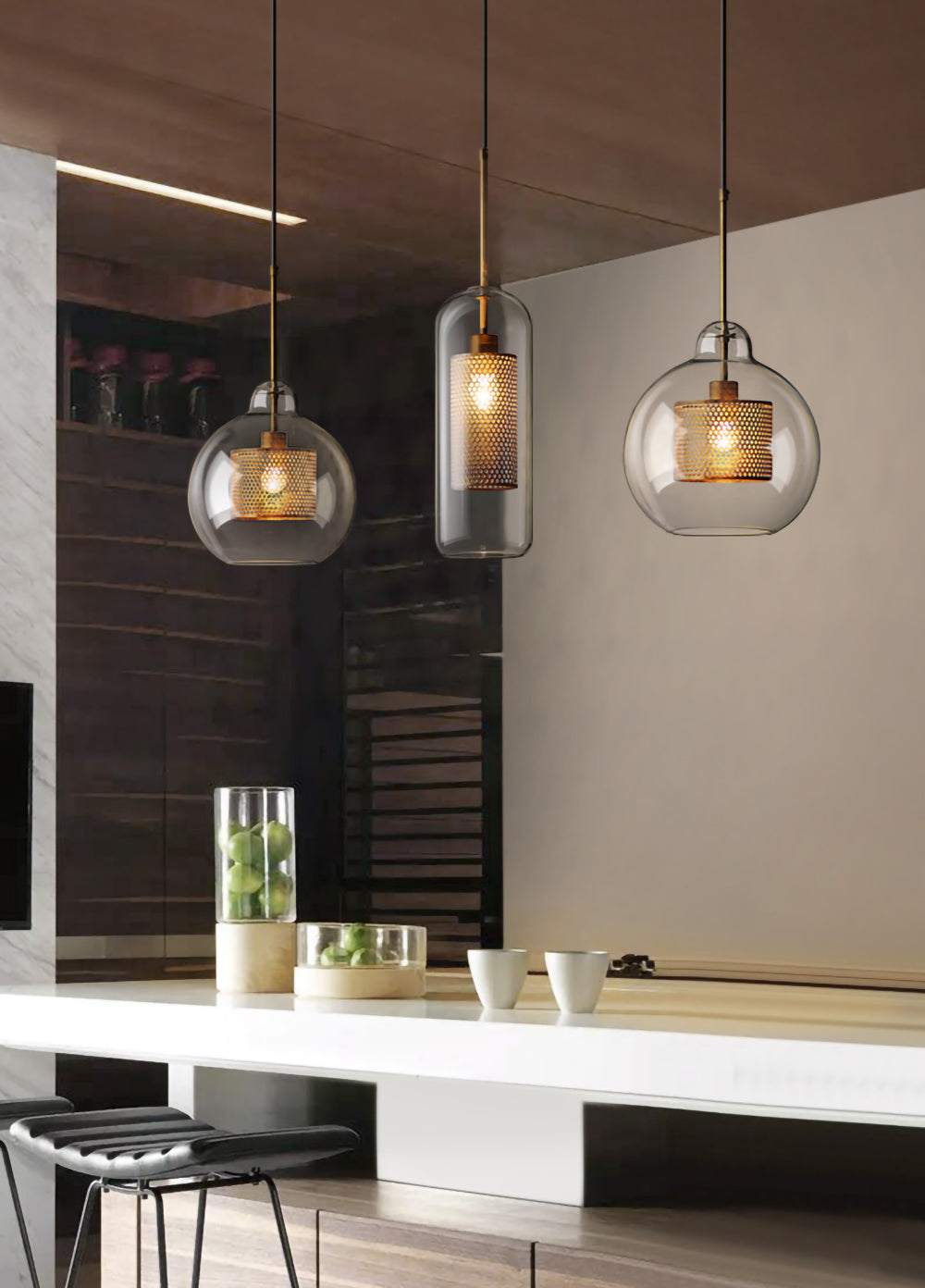 Szklana Lampa Wisząca Chiswick