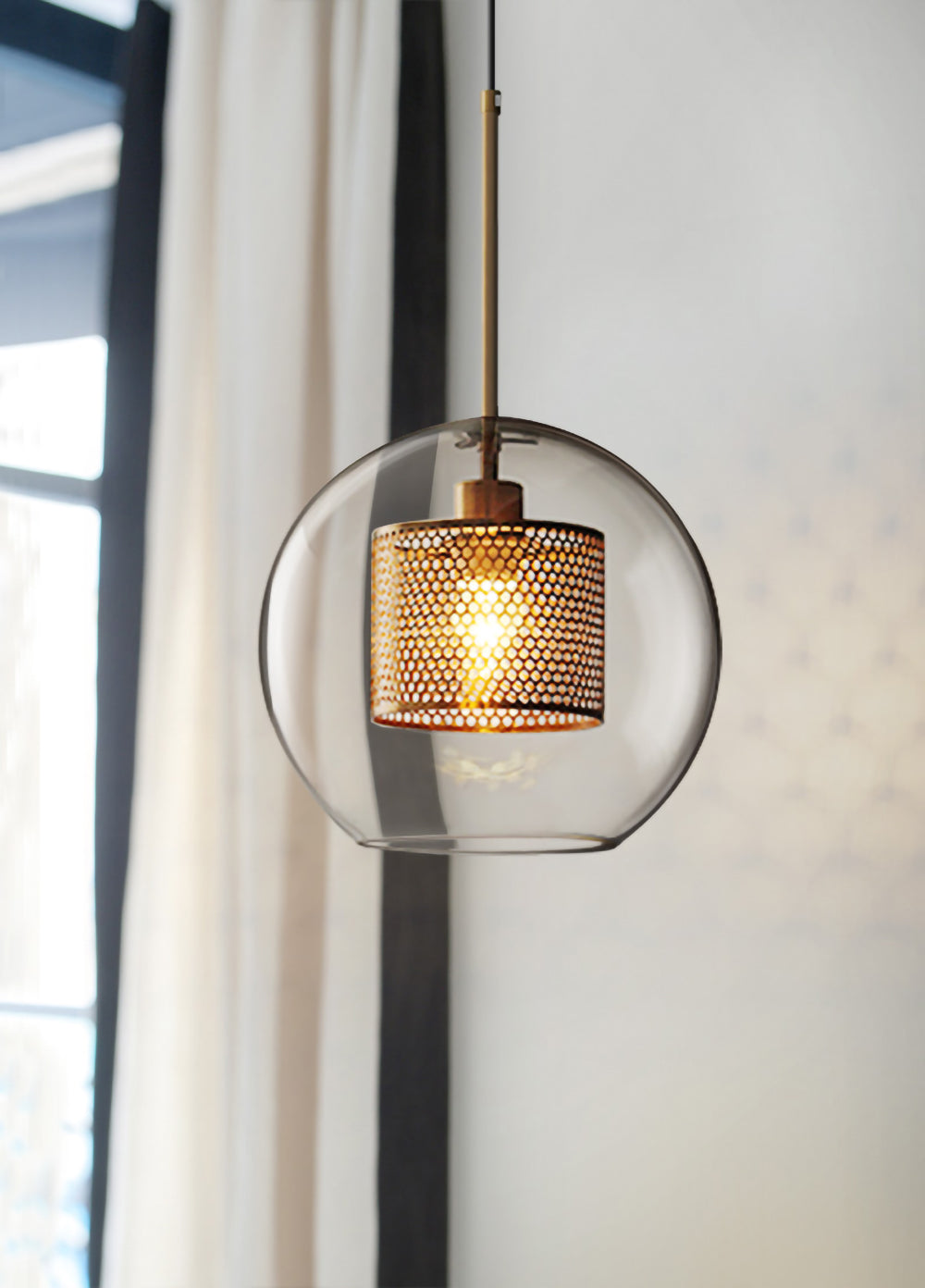 Szklana Lampa Wisząca Chiswick
