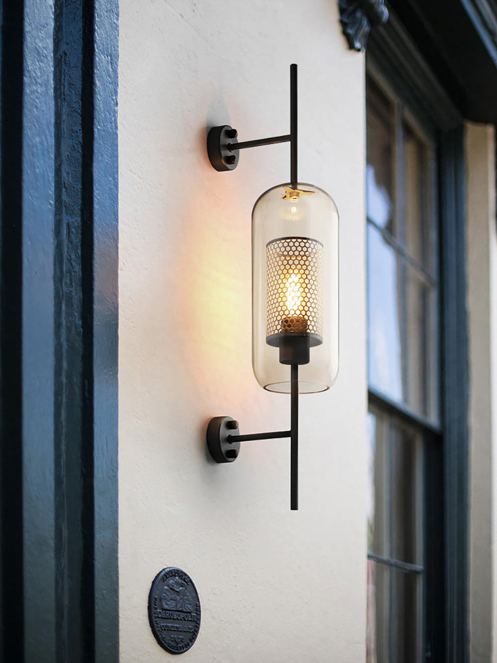 Szklana Lampa Ścienna Chiswick