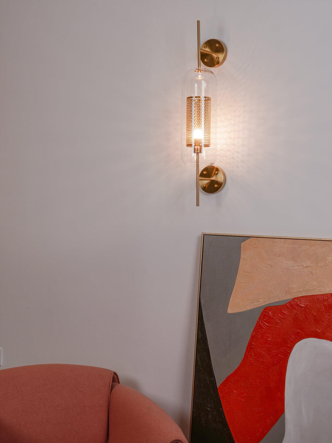 Szklana Lampa Ścienna Chiswick