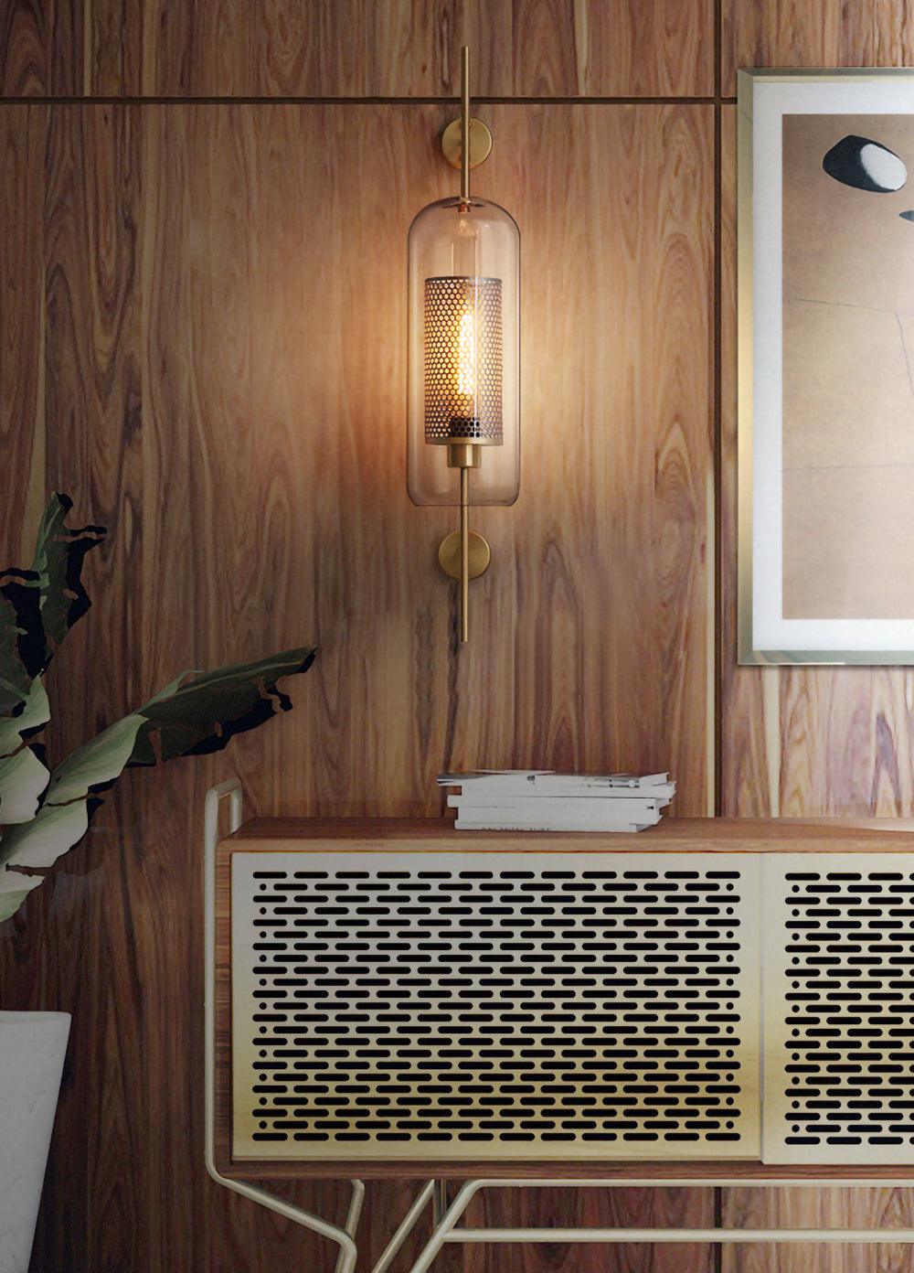 Szklana Lampa Ścienna Chiswick