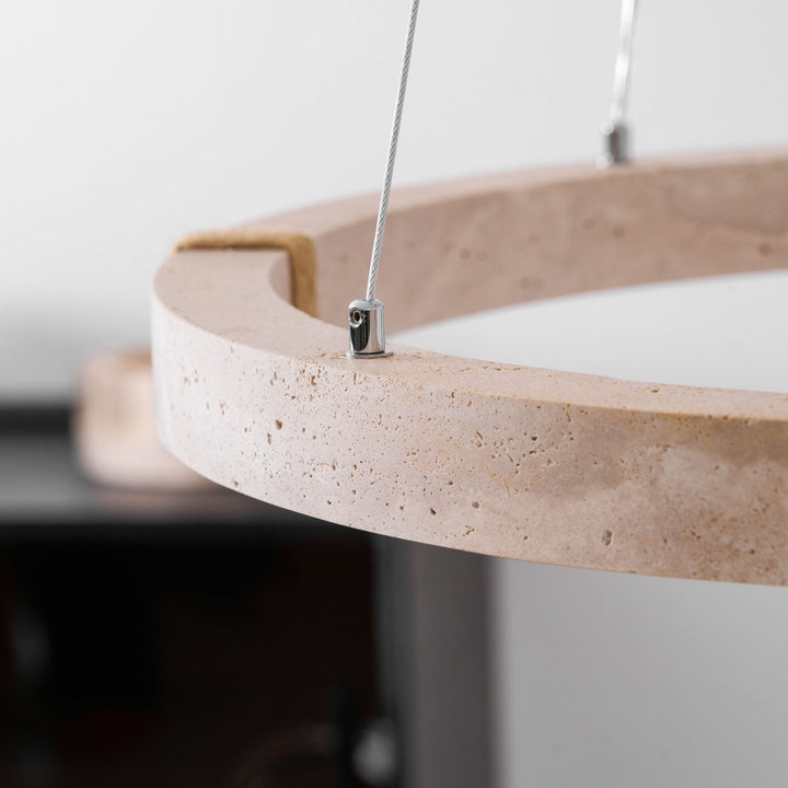 Lampa wisząca z trawertynu Circle