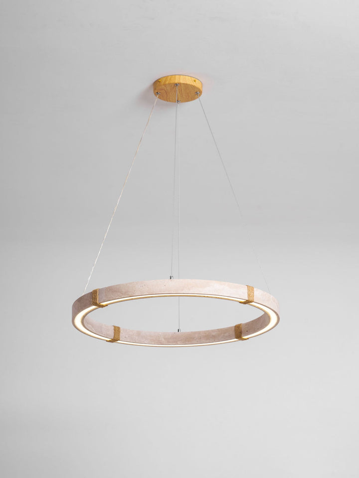 Lampa wisząca z trawertynu Circle