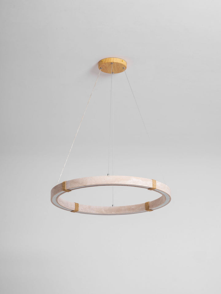 Lampa wisząca z trawertynu Circle