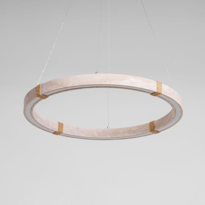 Lampa wisząca z trawertynu Circle