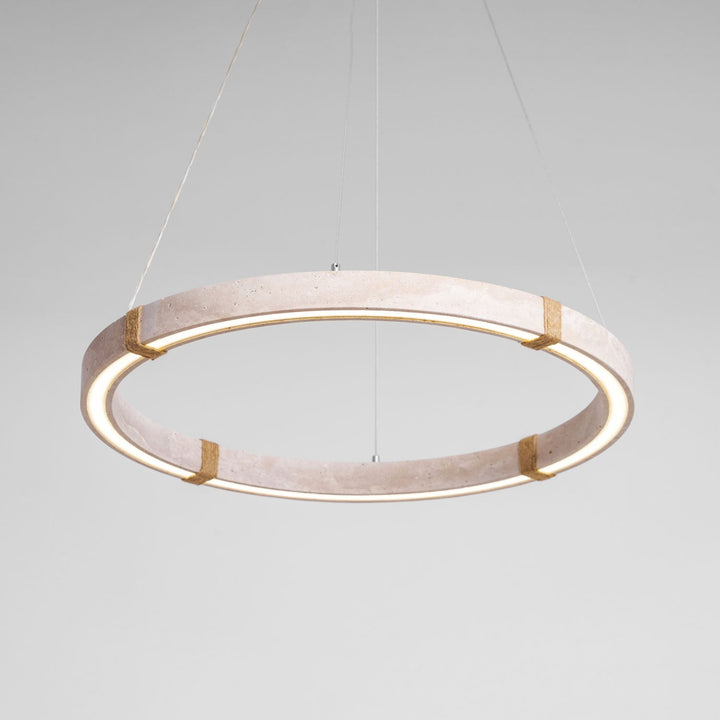Lampa wisząca z trawertynu Circle