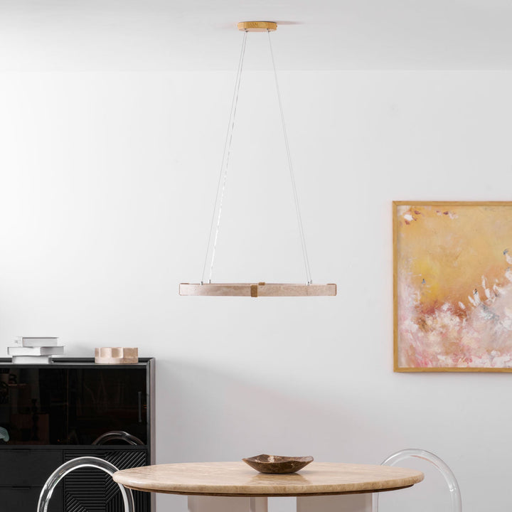 Lampa wisząca z trawertynu Circle