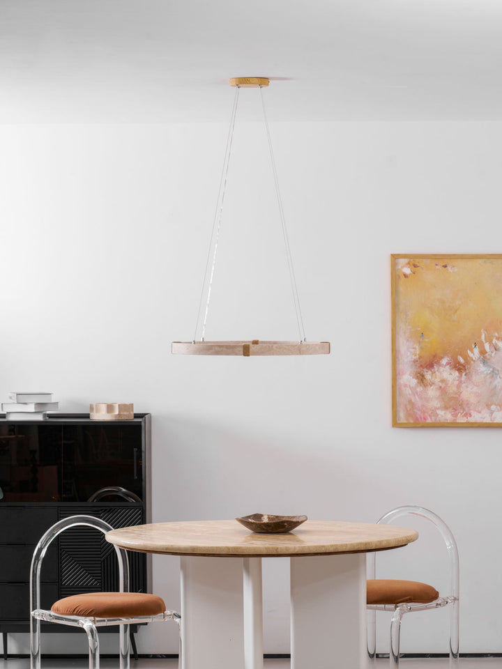Lampa wisząca z trawertynu Circle
