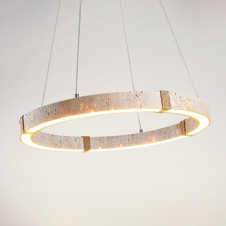 Lampa wisząca z trawertynu Circle