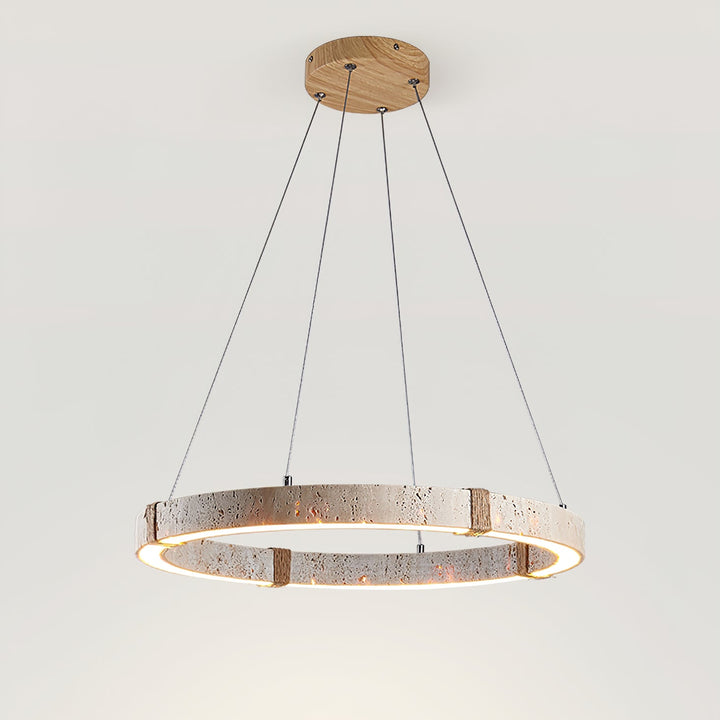 Lampa wisząca z trawertynu Circle