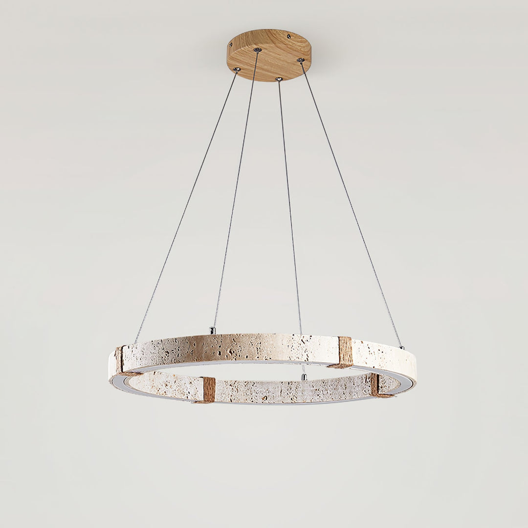 Lampa wisząca z trawertynu Circle