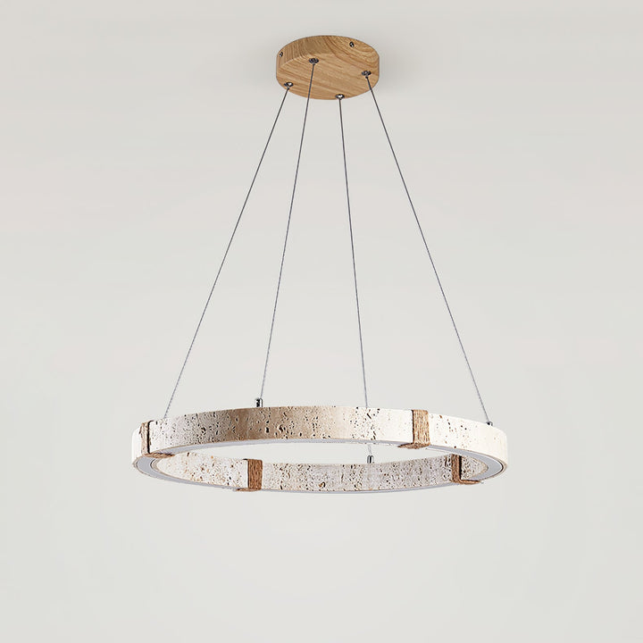 Lampa wisząca z trawertynu Circle
