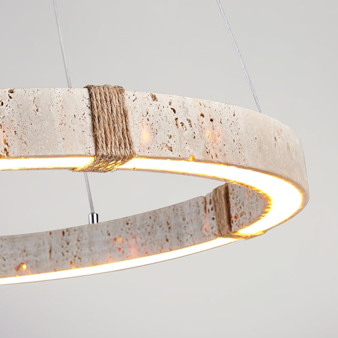 Lampa wisząca z trawertynu Circle