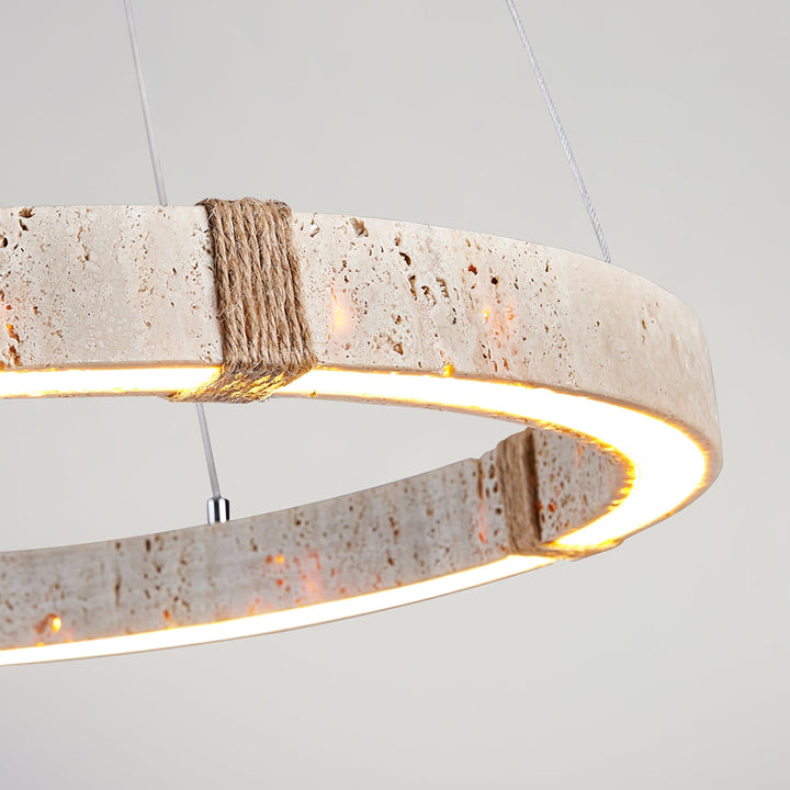 Lampa wisząca z trawertynu Circle