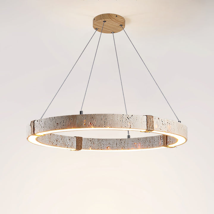 Lampa wisząca z trawertynu Circle