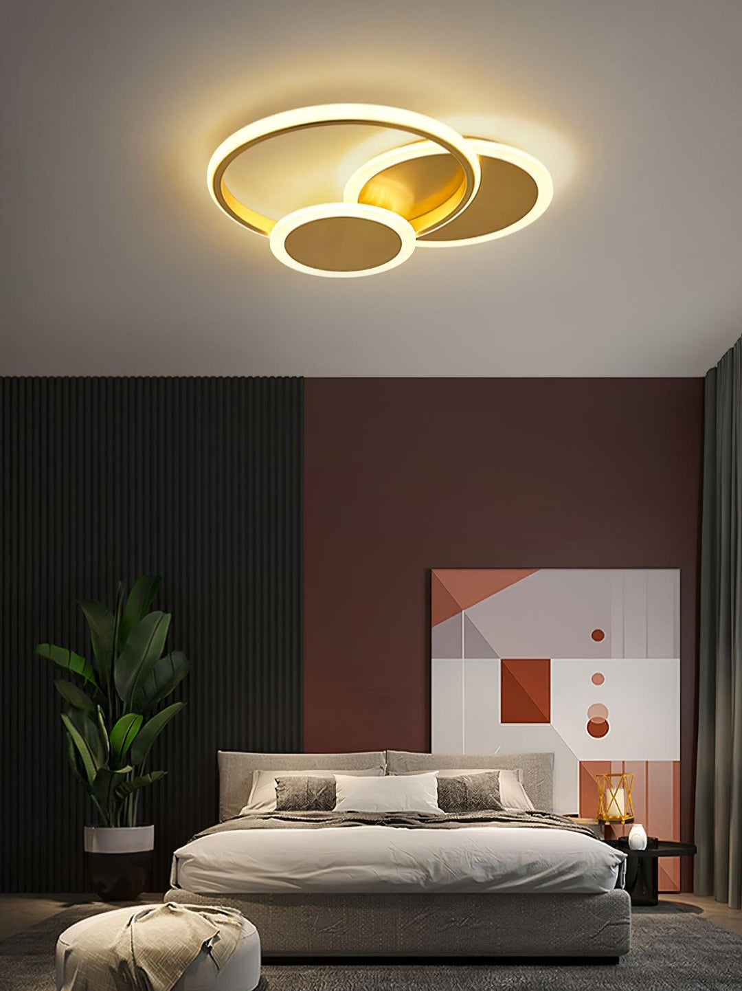 Lampa sufitowa LED w kształcie okręgów