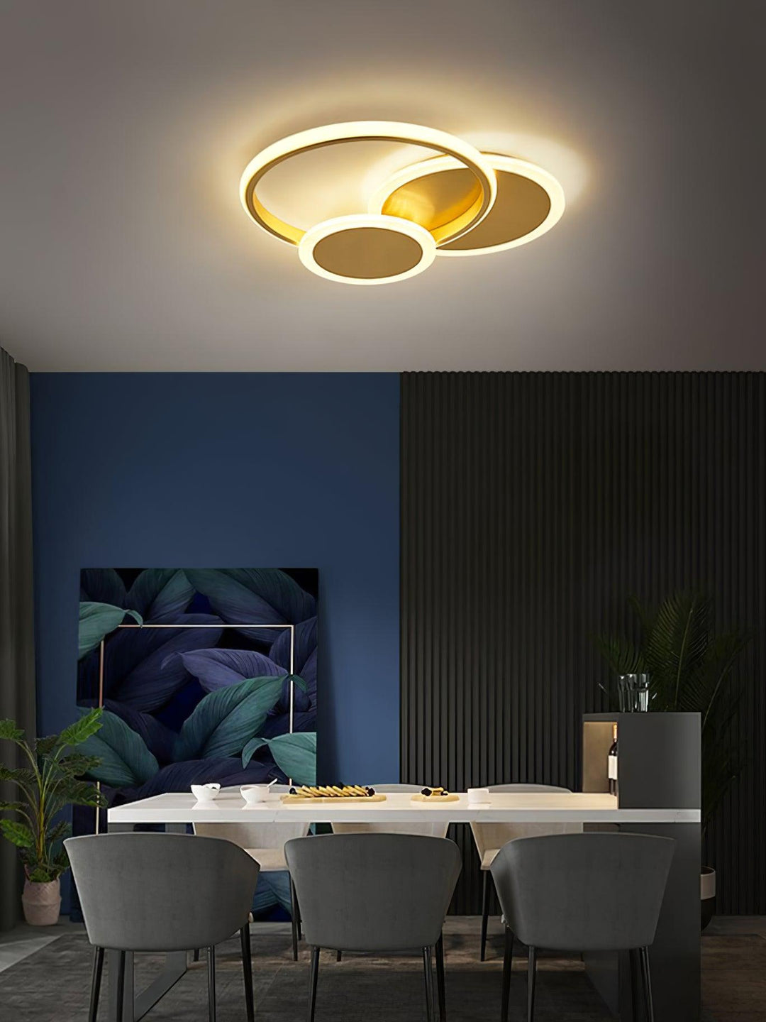Lampa sufitowa LED w kształcie okręgów