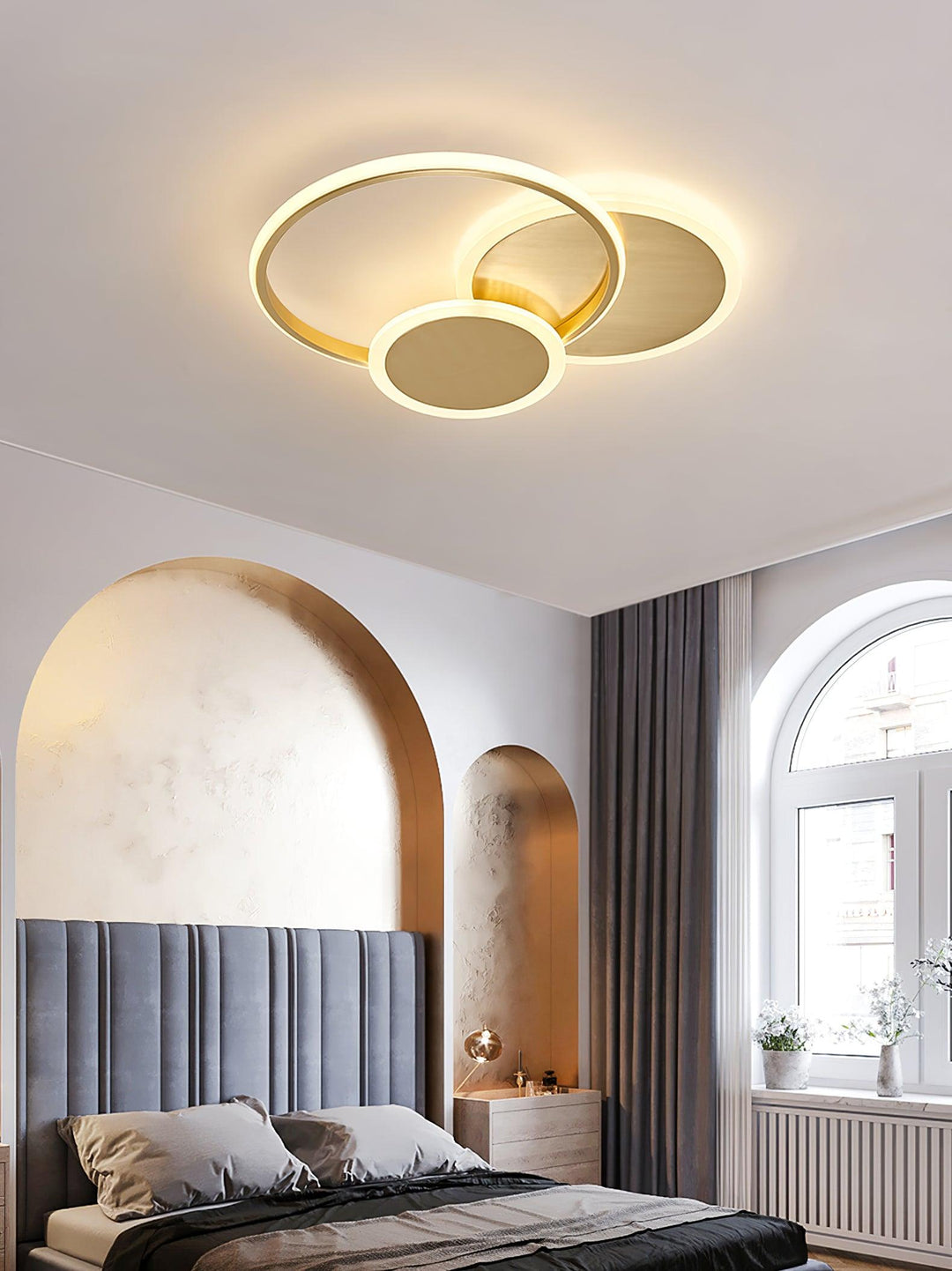 Lampa sufitowa LED w kształcie okręgów