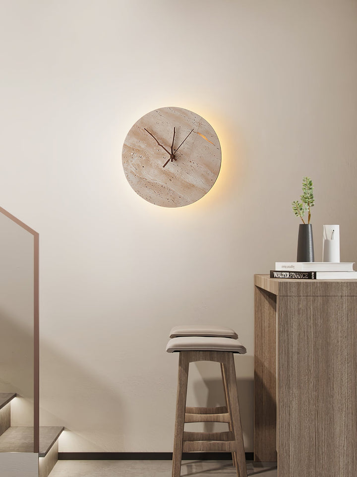 Lampa Ścienna Clock z Travertynu