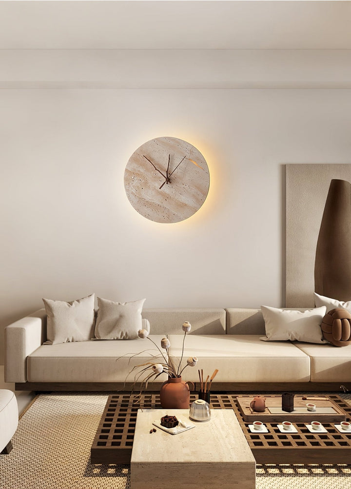 Lampa Ścienna Clock z Travertynu