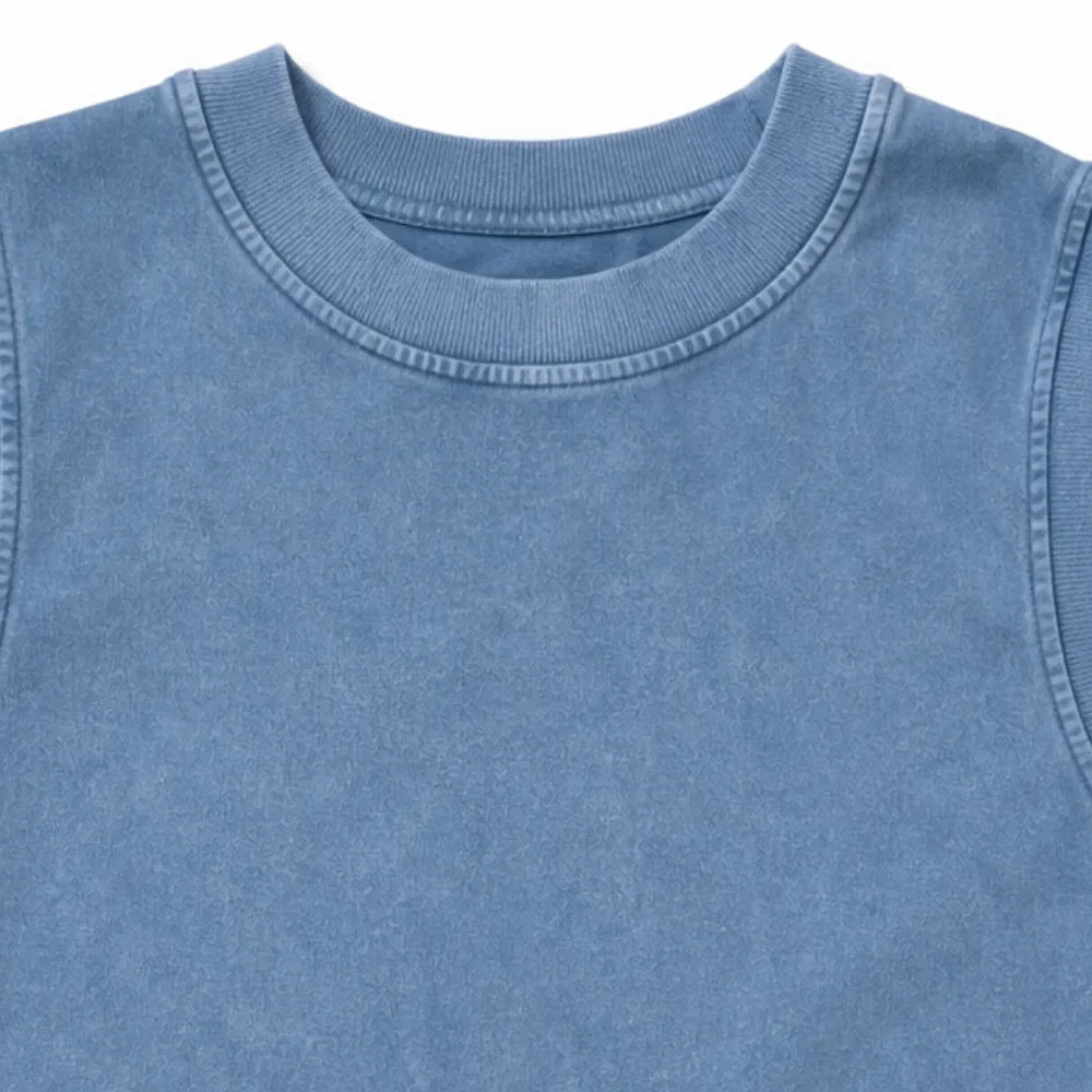 Wearella – Zestaw damskiego topu z acid-wash i spódnicy z rozcięciem