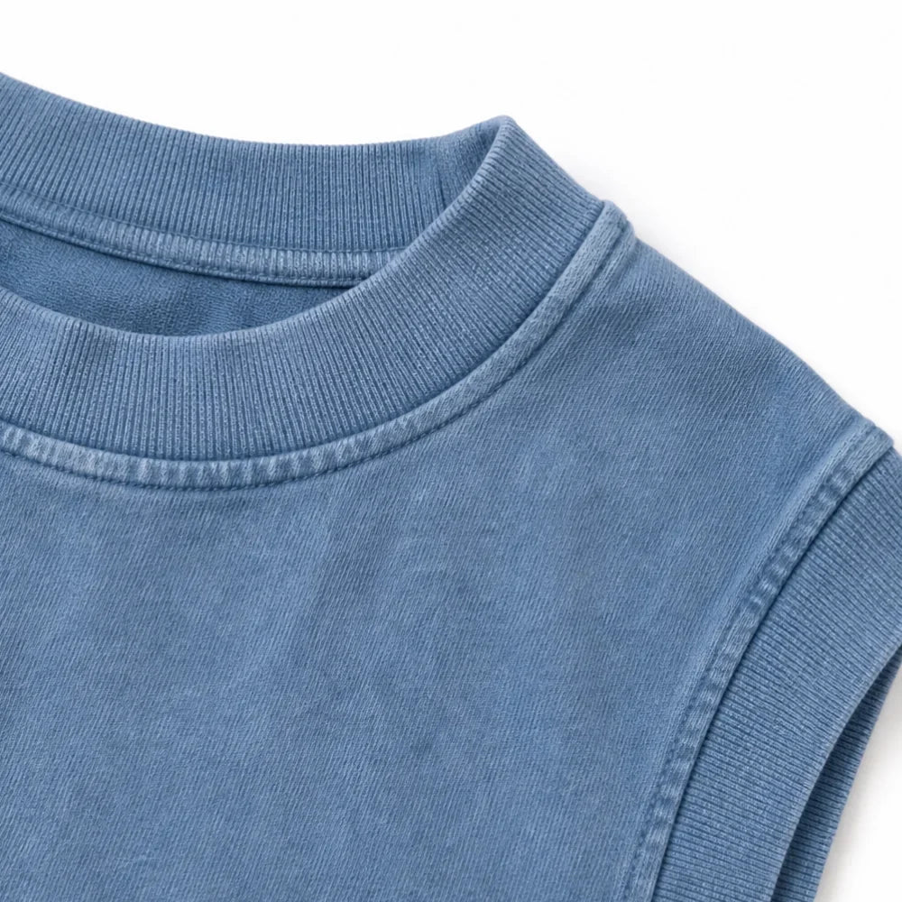 Wearella – Zestaw damskiego topu z acid-wash i spódnicy z rozcięciem