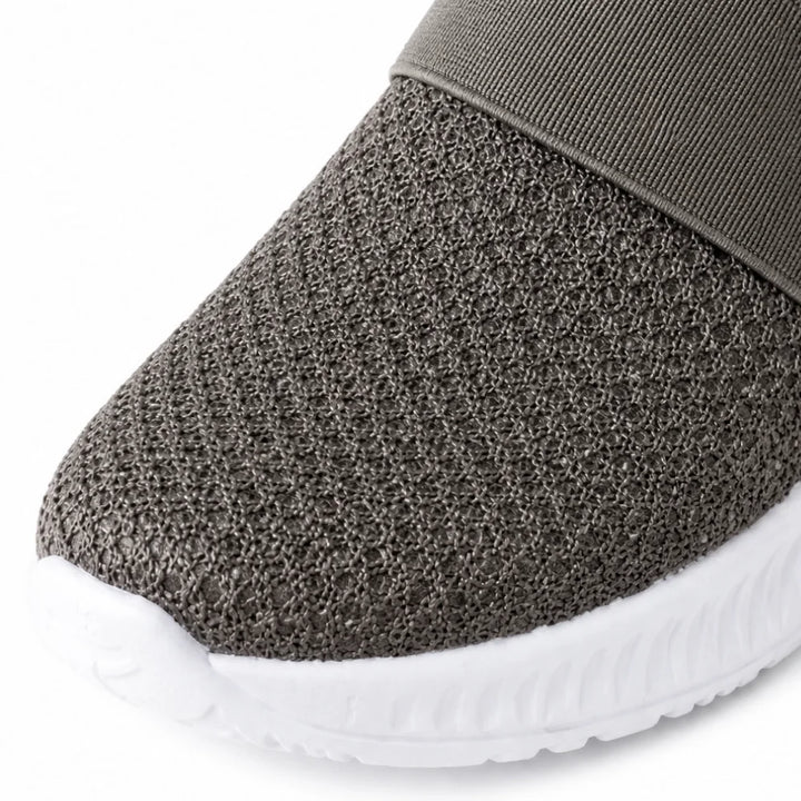 Stride &amp; Soft – Damskie buty slip-on na platformie z siateczki, oddychające, antypoślizgowe