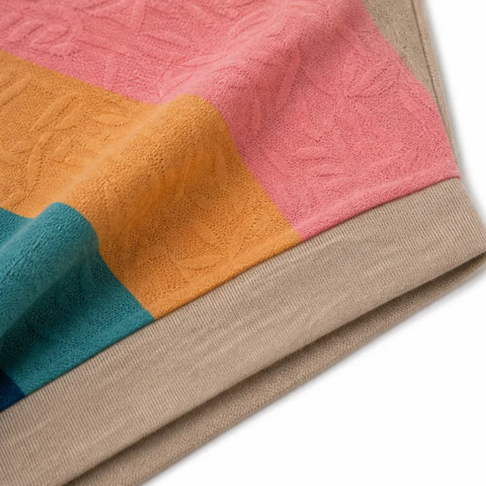 Marlowen – Sukienka T-Shirt z dekoltem w serek, w paski, dla kobiet, miękka, letnia, casualowa