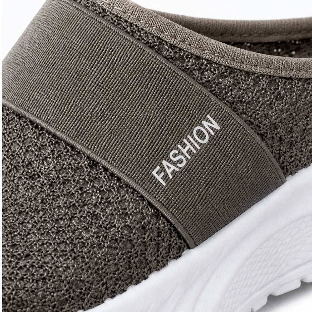 Stride &amp; Soft – Damskie buty slip-on na platformie z siateczki, oddychające, antypoślizgowe