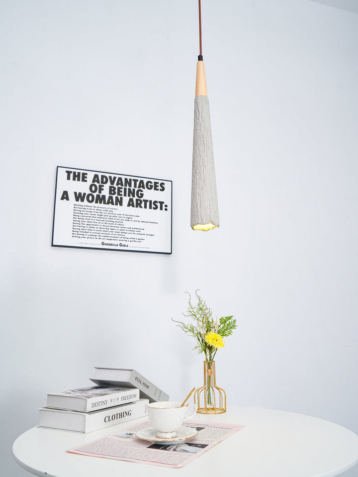 Lampa Wisząca Z Betonu Z Faldami