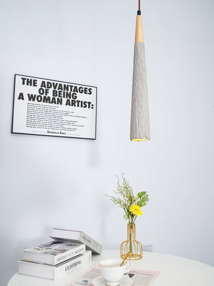 Lampa Wisząca Z Betonu Z Faldami