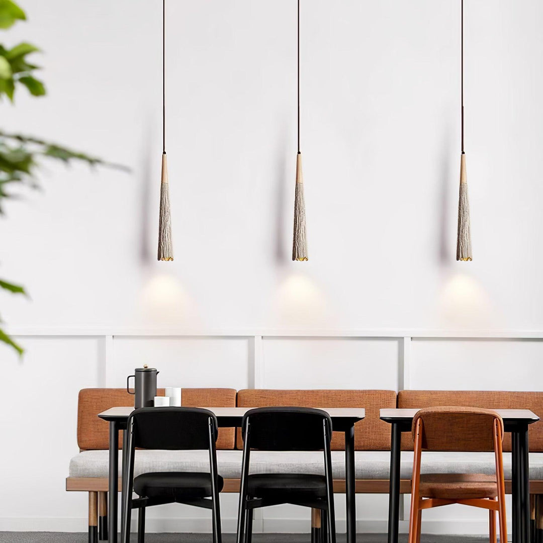 Lampa Wisząca Z Betonu Z Faldami