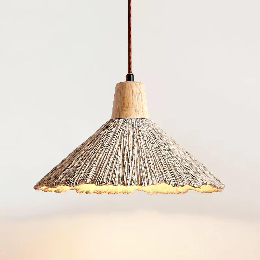 Lampa Wisząca Z Betonu Z Faldami
