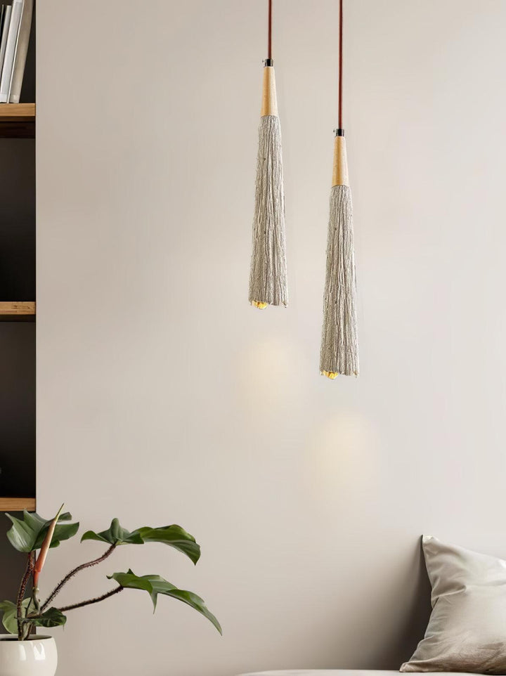 Lampa Wisząca Z Betonu Z Faldami