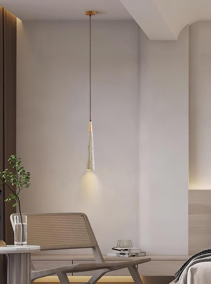 Lampa Wisząca Z Betonu Z Faldami