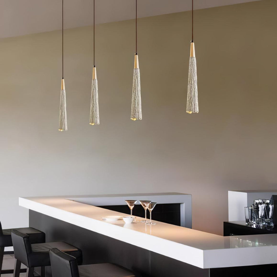 Lampa Wisząca Z Betonu Z Faldami