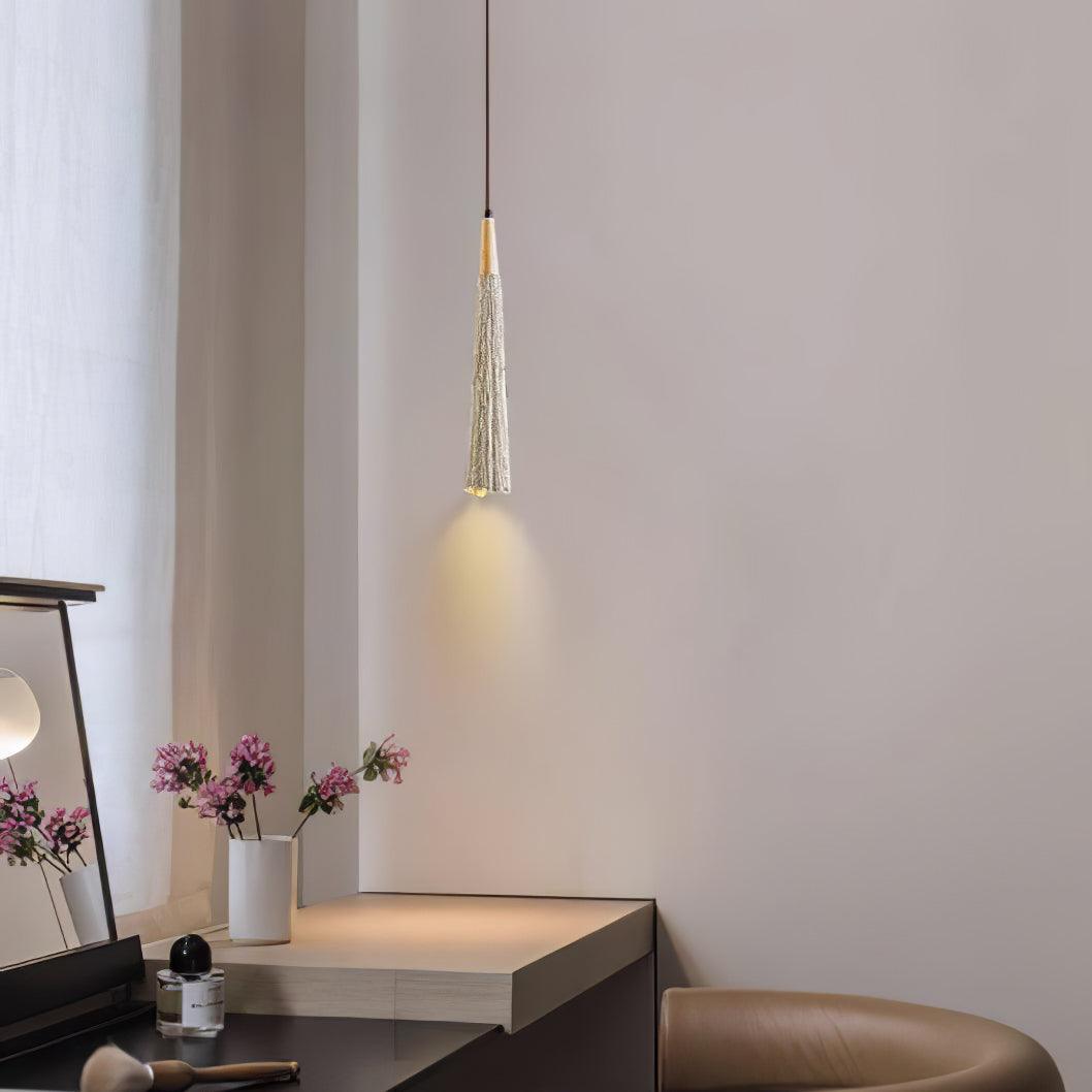 Lampa Wisząca Z Betonu Z Faldami