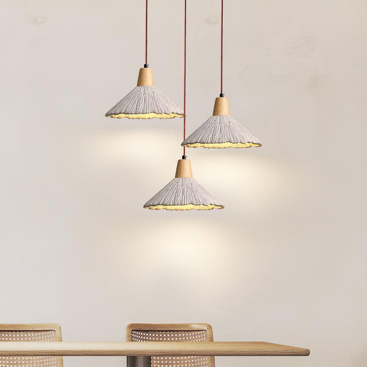 Lampa Wisząca Z Betonu Z Faldami