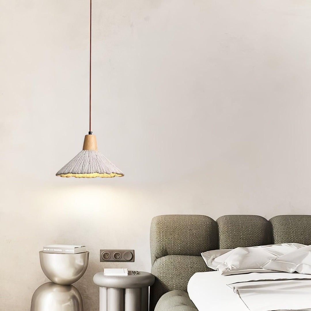 Lampa Wisząca Z Betonu Z Faldami