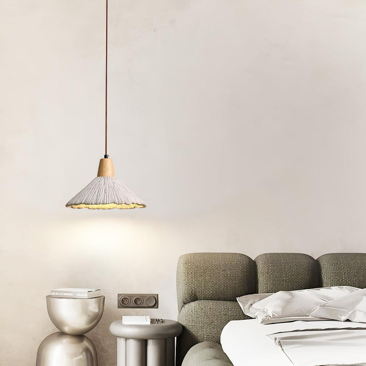 Lampa Wisząca Z Betonu Z Faldami