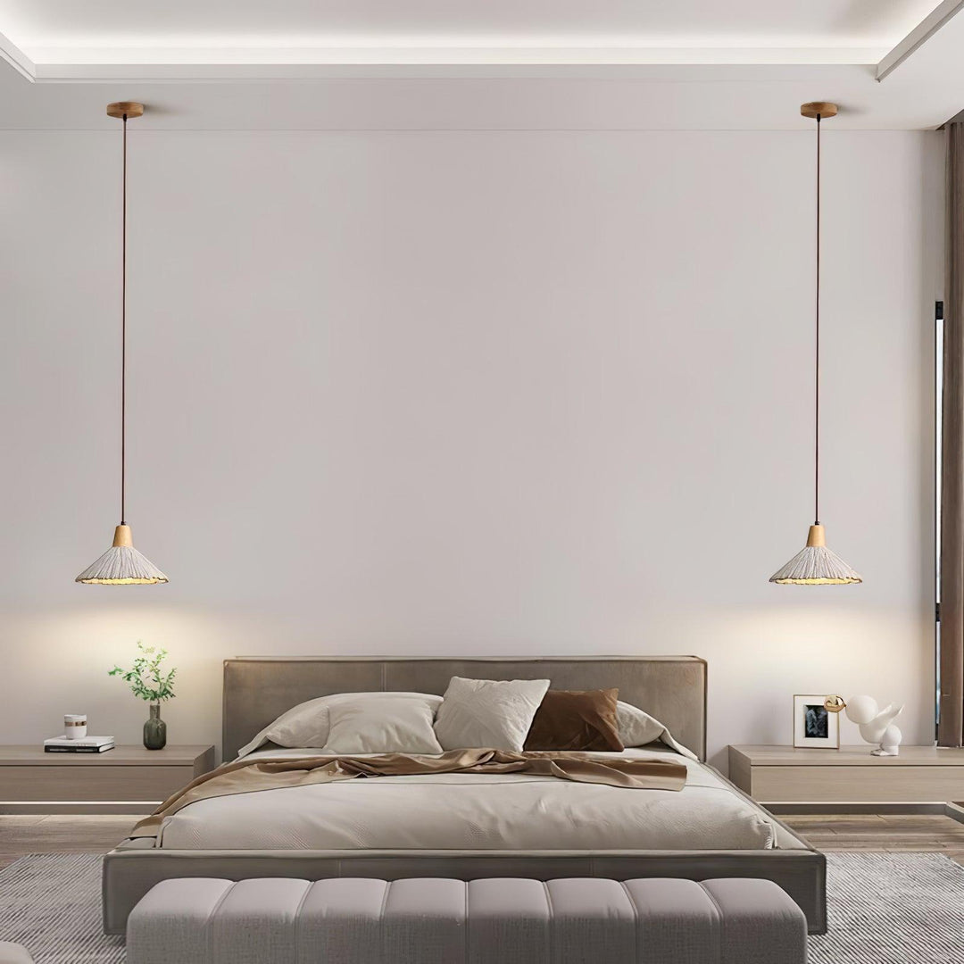 Lampa Wisząca Z Betonu Z Faldami