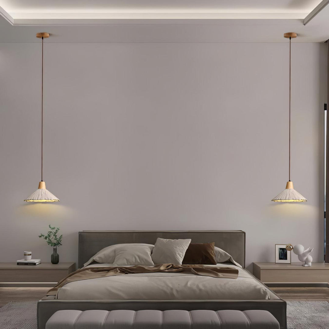 Lampa Wisząca Z Betonu Z Faldami